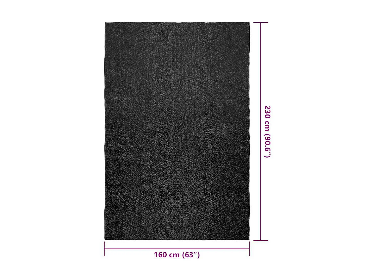 Tapis ZIZUR 160x230 cm aspect de jute intérieur extérieur