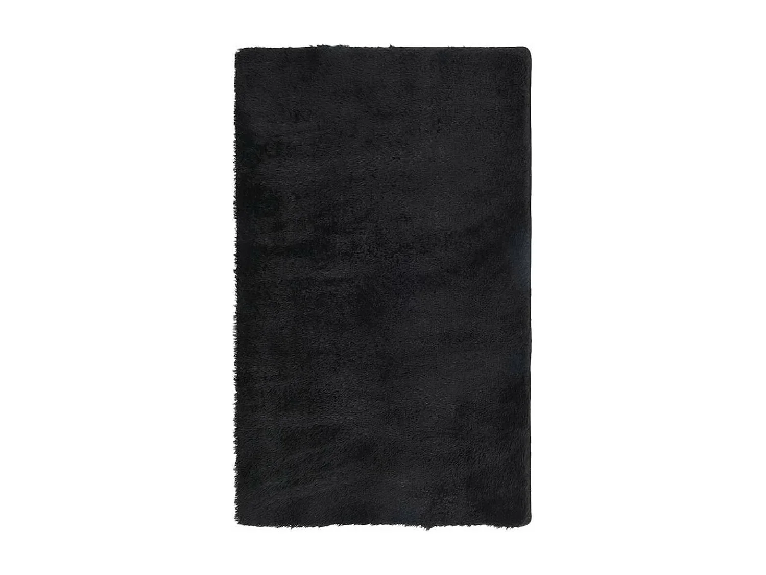 Tapete NAVARRA preto felpudo de pelo longo 80x150 cm poliéster