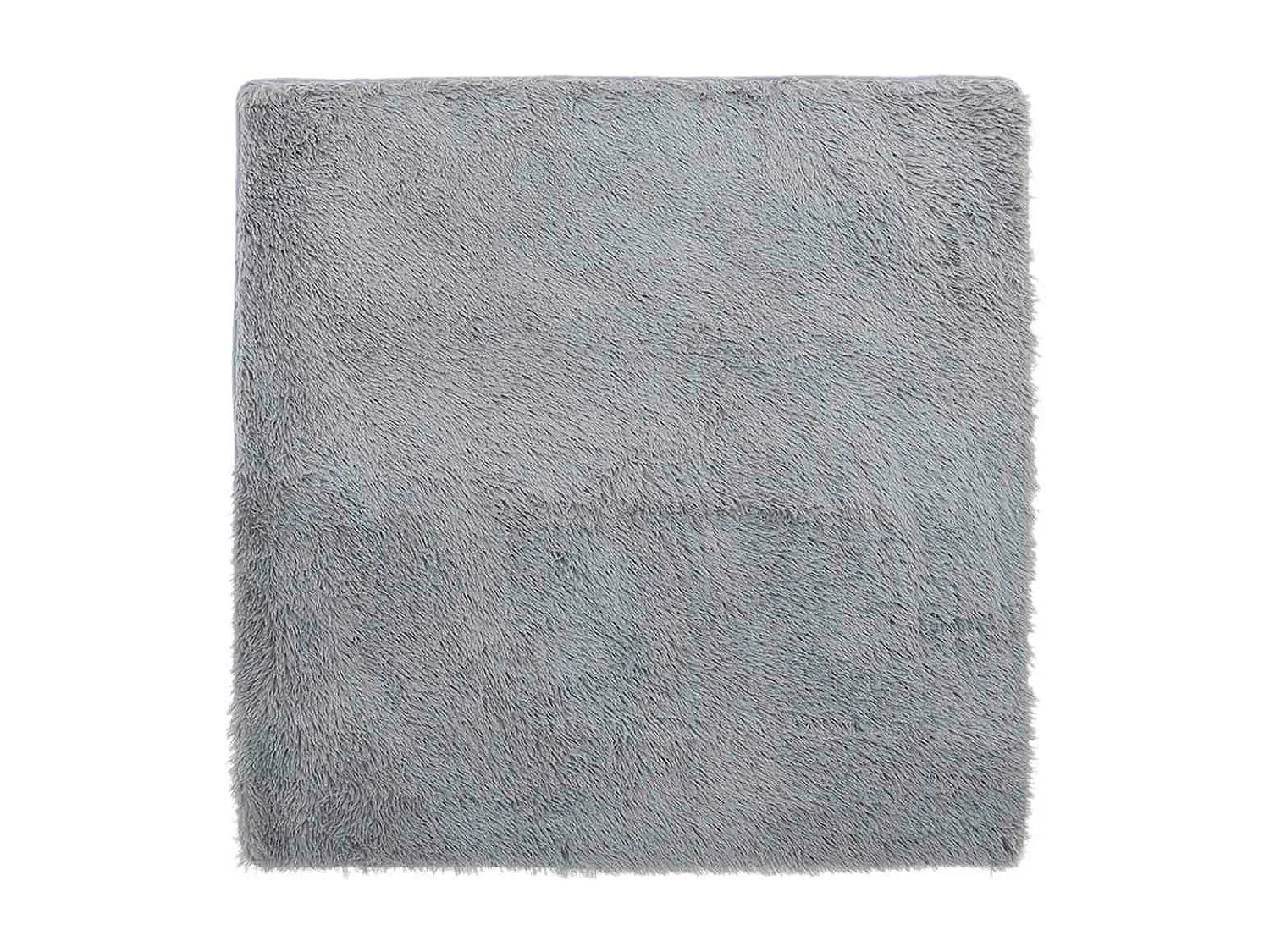 Tapis shaggy à poils longs NAVARRA gris argenté 120x120 cm