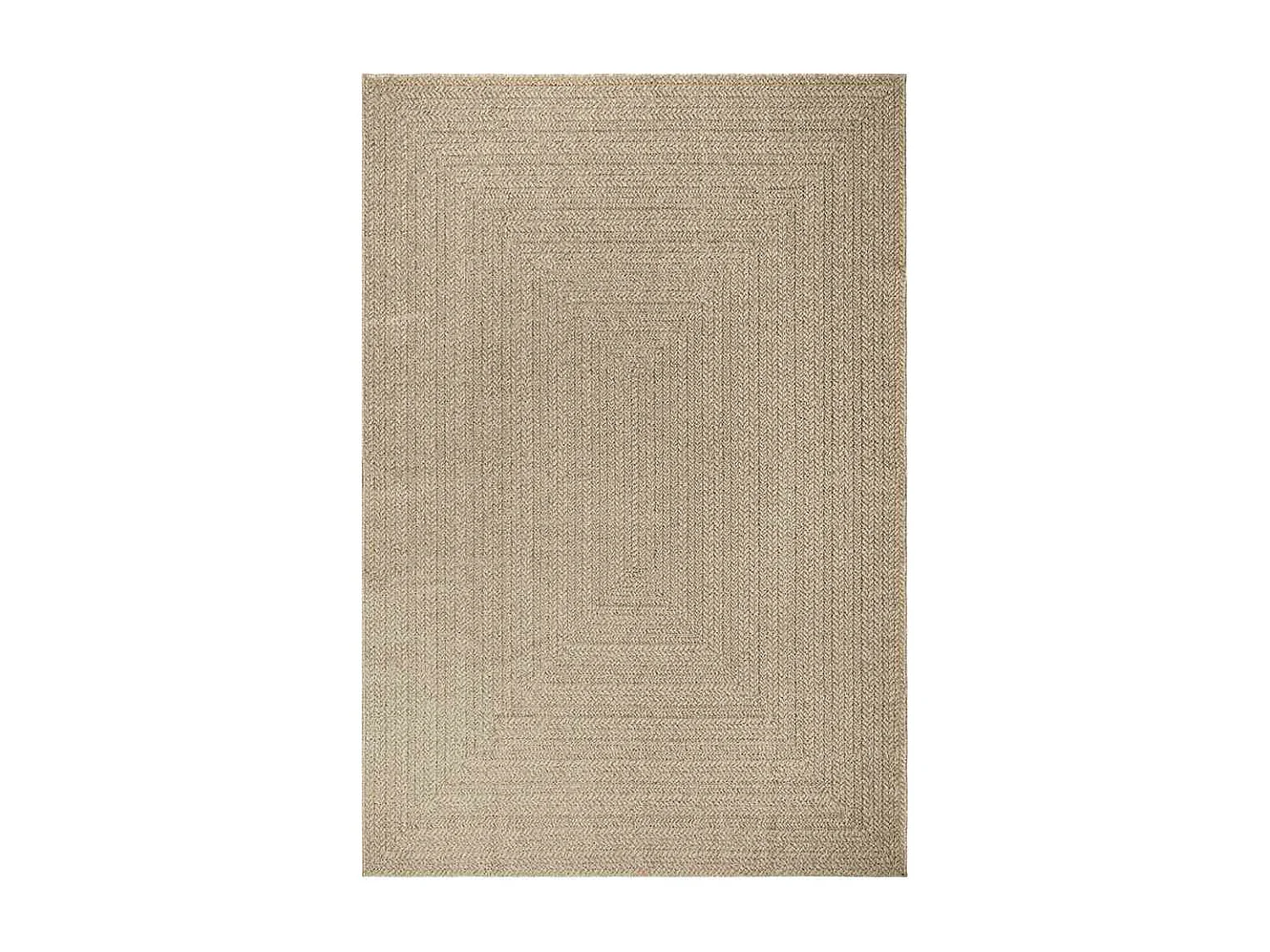 ZIZUR beige Teppich 200x290 cm Juteoptik Indoor Outdoor