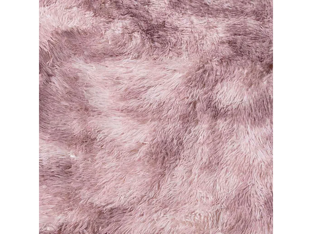 Alfombra peluda de pelo largo NAVARRA rosa polvo 160x160 cm
