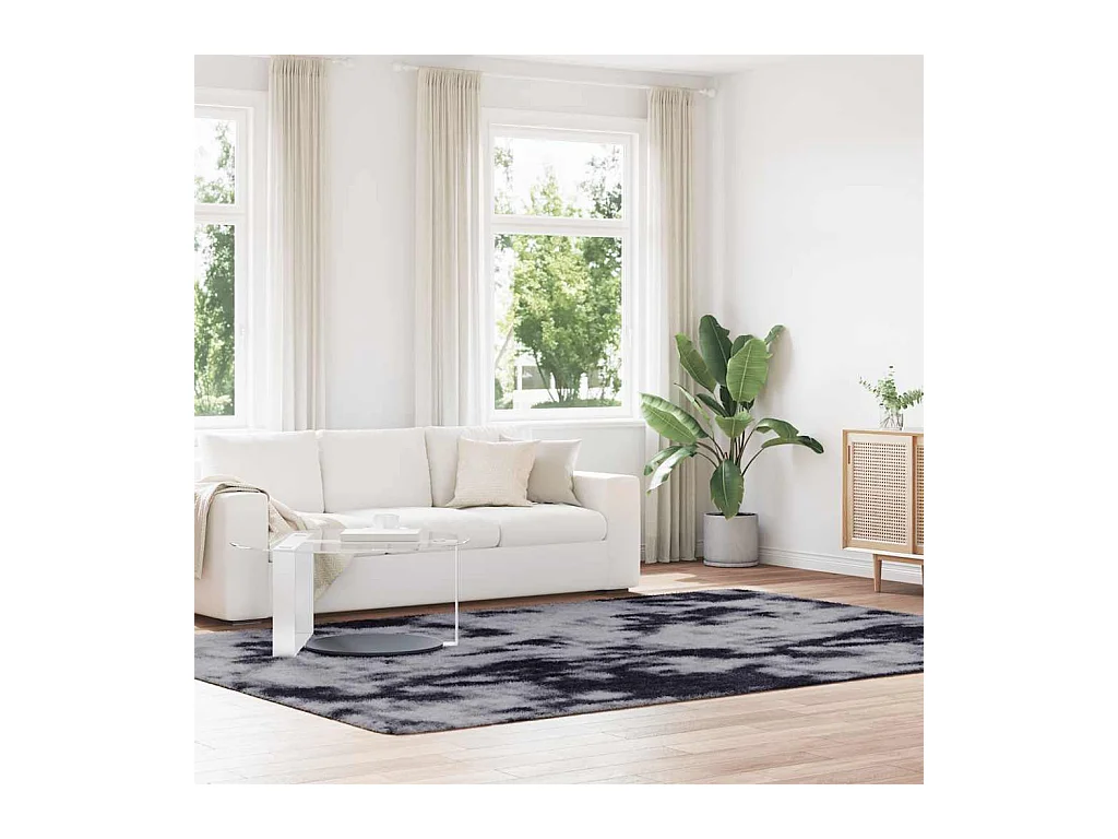 Tapis Shaggy à poils longs NAVARRA gris foncé 240x340 cm