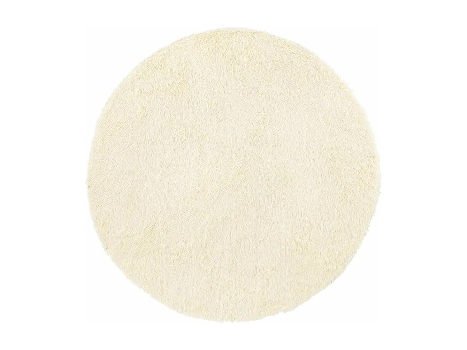 Tapis shaggy à poils longs NAVARRA crème 160x160 cm polyester