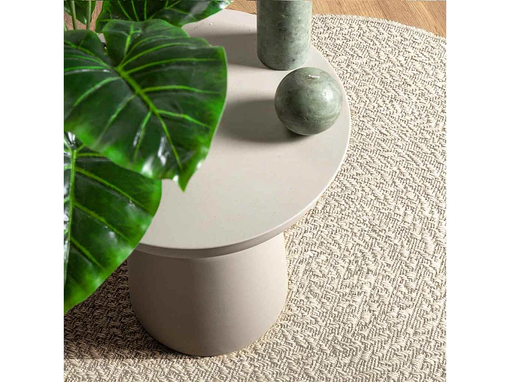 ¿Alfombra crema ZIZUR? Interior y exterior de aspecto yute de 120 cm.