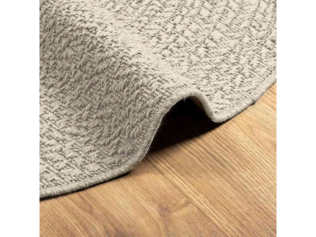 ¿Alfombra crema ZIZUR? Interior y exterior de aspecto yute de 120 cm.