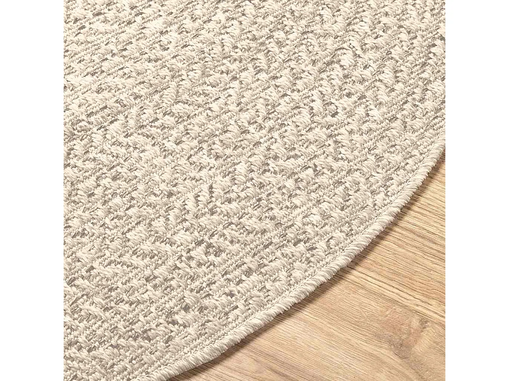 ¿Alfombra crema ZIZUR? Interior y exterior de aspecto yute de 120 cm.