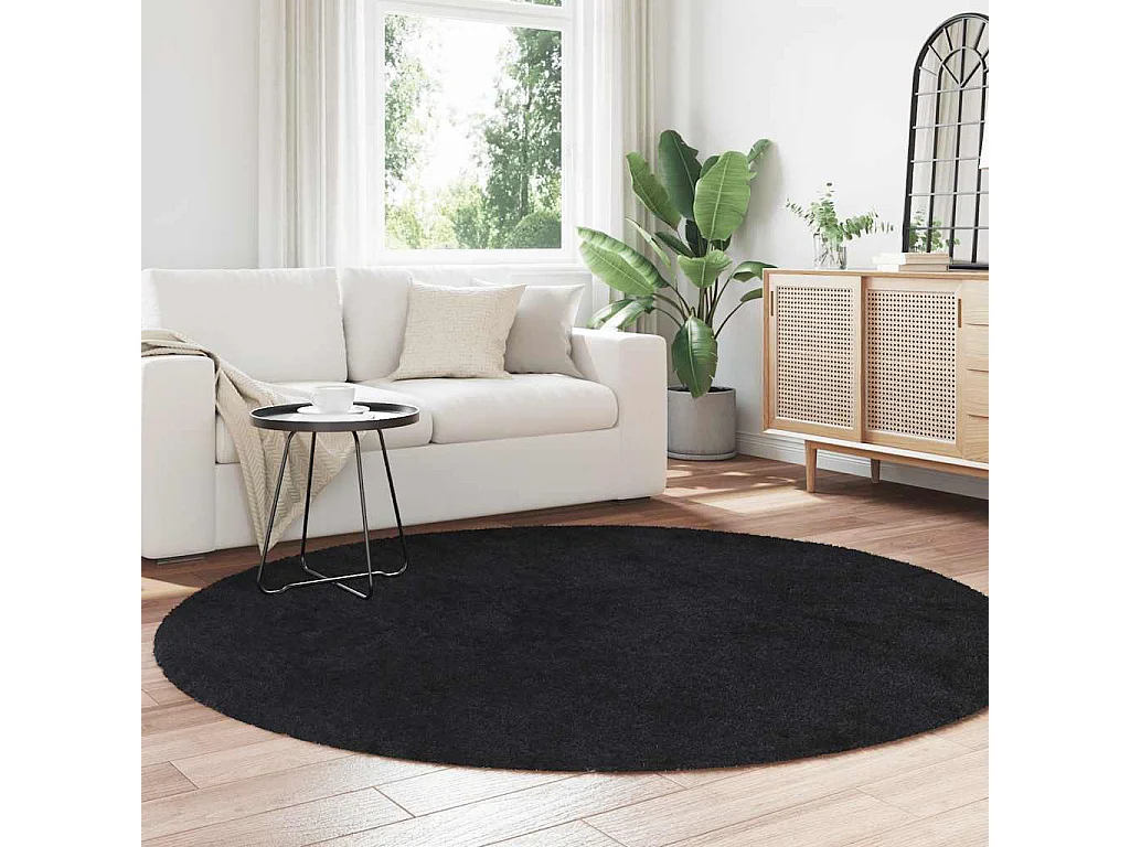 Tappeto NAVARRA nero shaggy a pelo lungo 200x200 cm poliestere