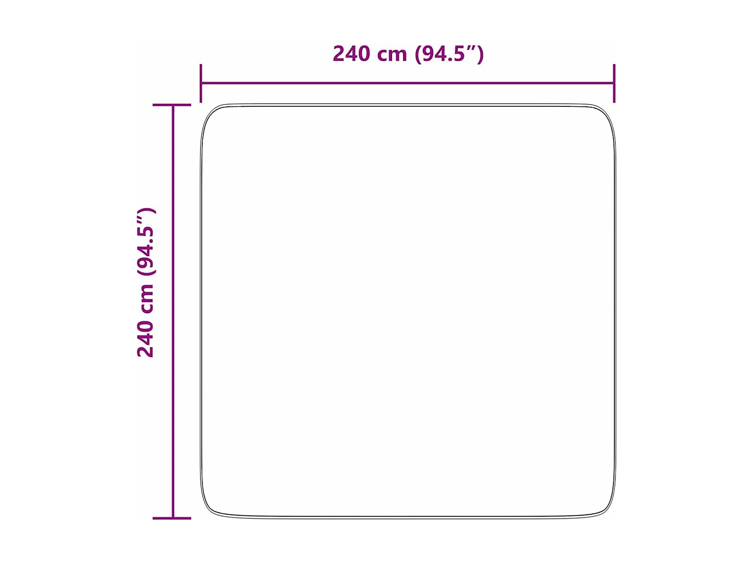 Tapete NAVARRA creme felpudo longo 240x240 cm poliéster
