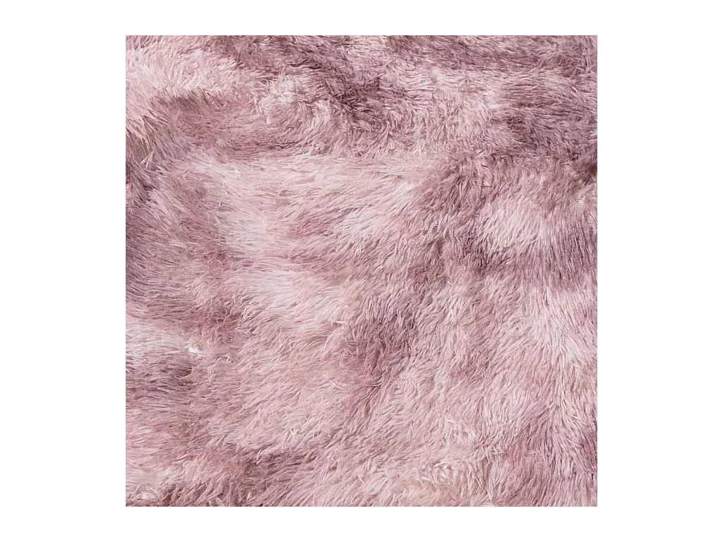 Tapete felpudo com pelo longo NAVARRA rosa pó 120x120 cm