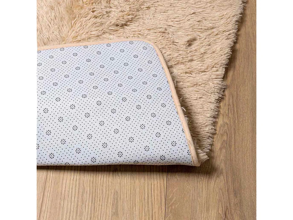 Tapis shaggy à poils longs NAVARRA beige 240x340 cm polyester