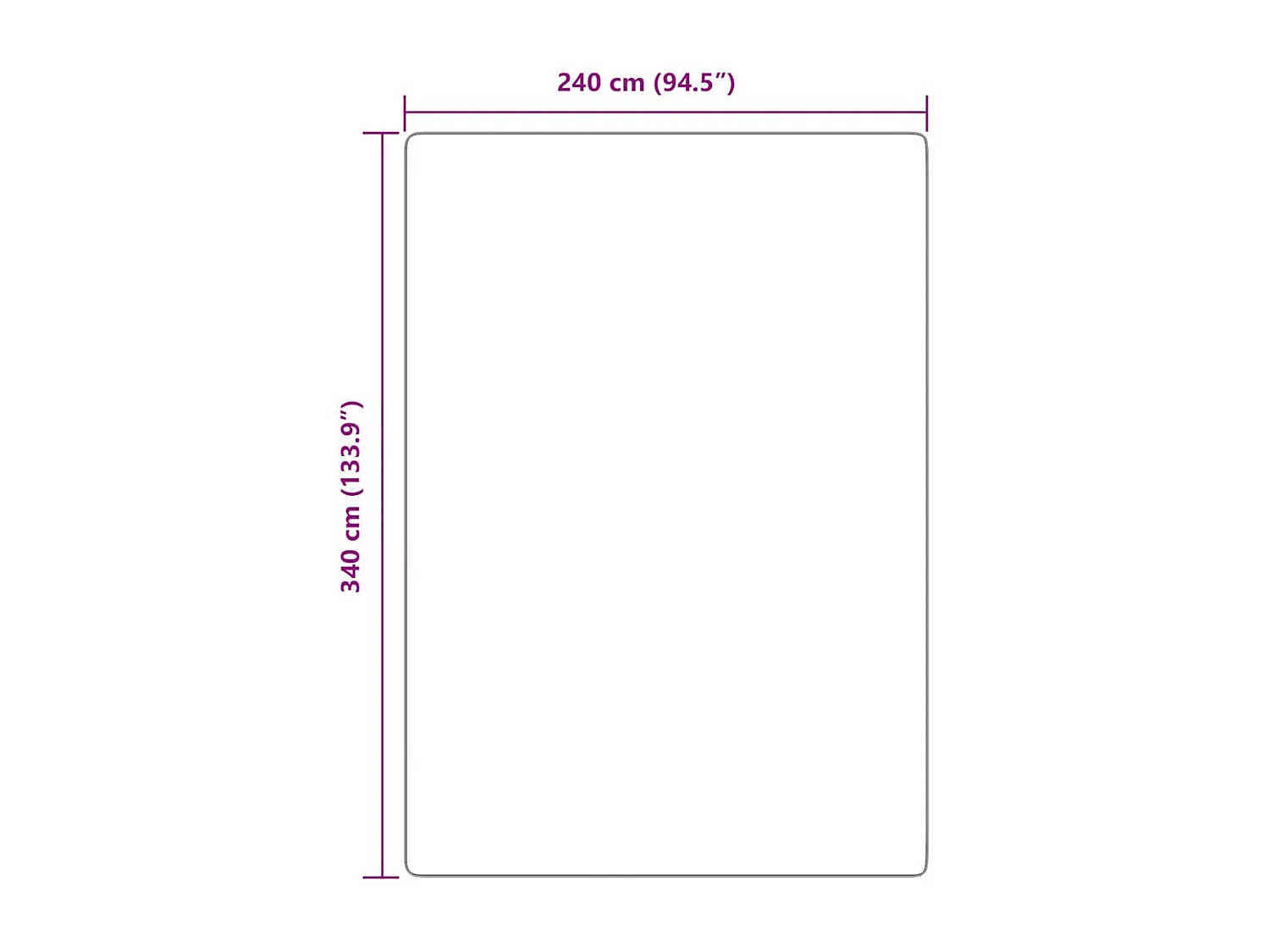 Tapis shaggy à poils longs NAVARRA beige 240x340 cm polyester