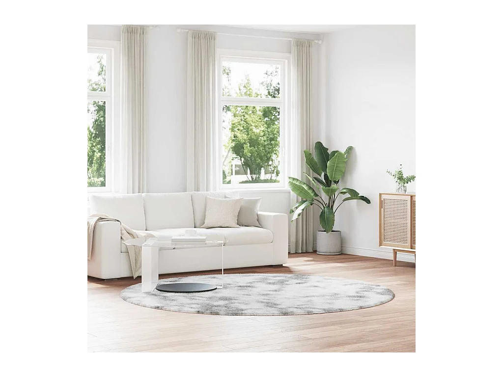 Tapete felpudo com pelo longo NAVARRA cinza claro 240x240 cm