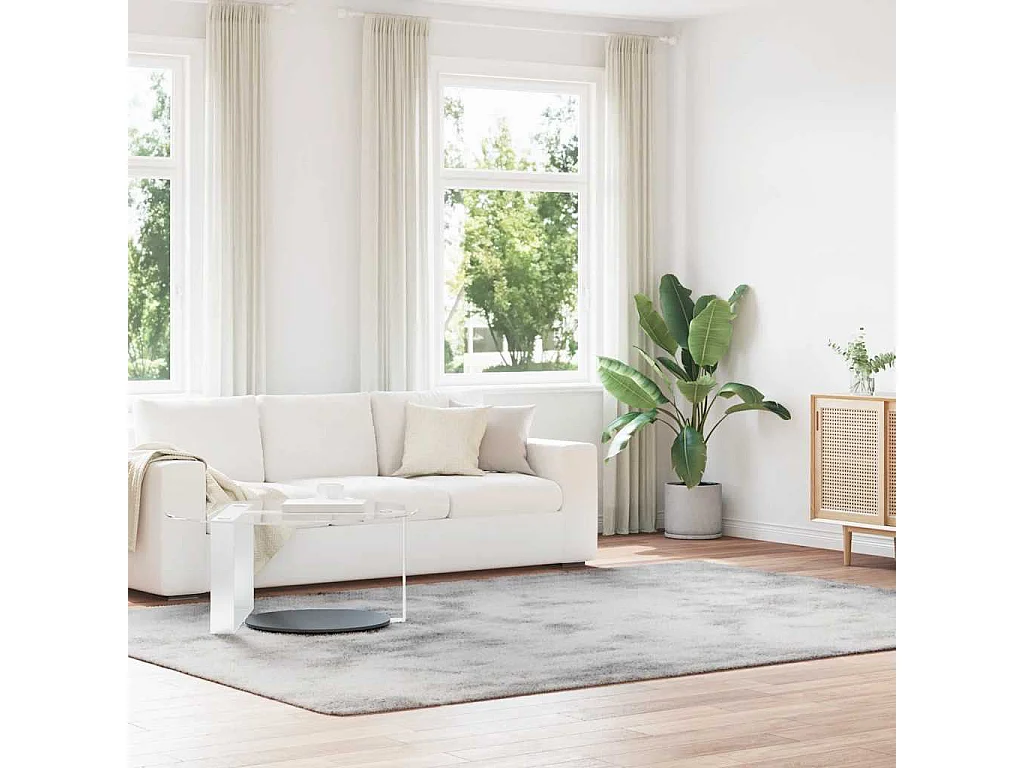 Alfombra de pelo largo NAVARRA gris claro 240x340 cm