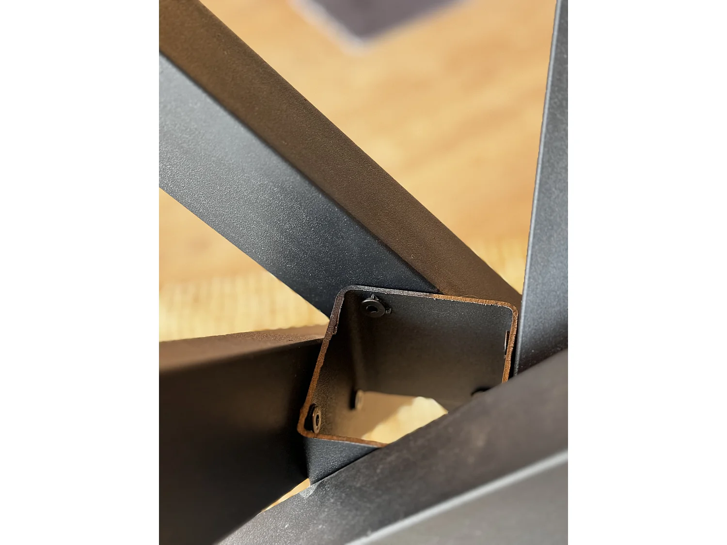 Tischgestell Metall Schwarz 2-er Set 80x80 cm