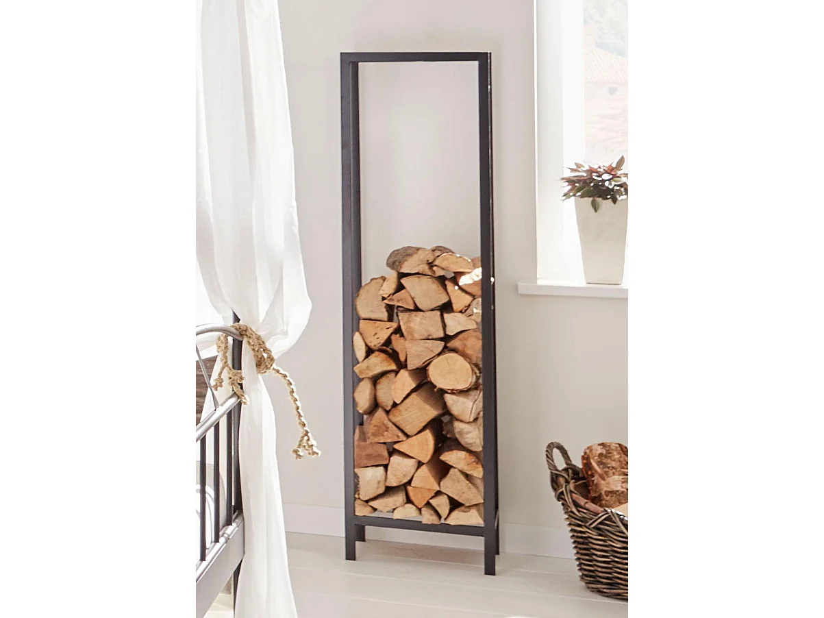 Kaminholzregal Metall Schwarz