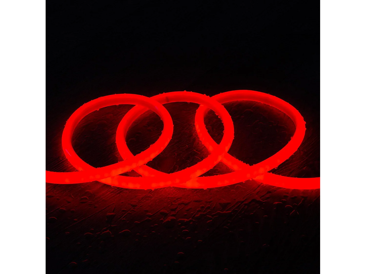 Striscia LED Neon Regolabile 220V Circolare 8W/m SFLEX14 IP65 Taglio 100cm Rosso 4 m
