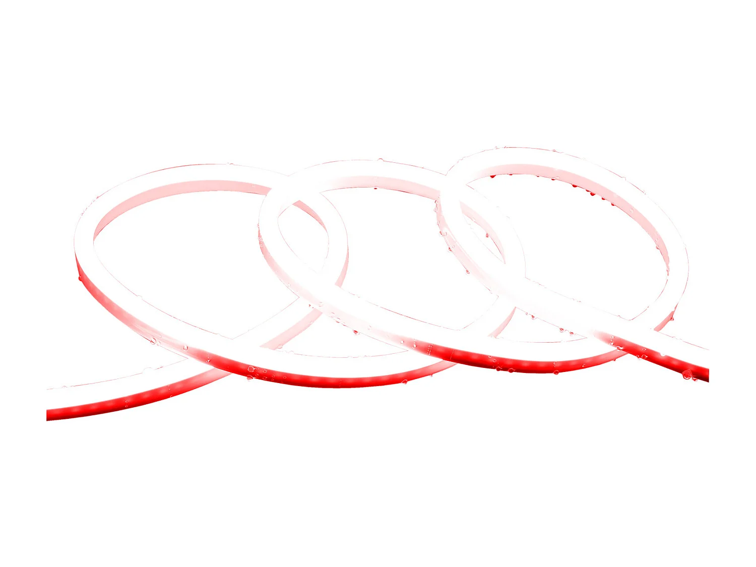 Striscia LED Neon Regolabile 220V SFLEX8 8W/m IP65 Taglio 100cm Rosso 15 m