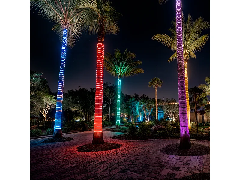 Manguera LED Redonda 220V AC 36 LED/m RGB IP65 Corte 100 cm a Medida RGB 50 m