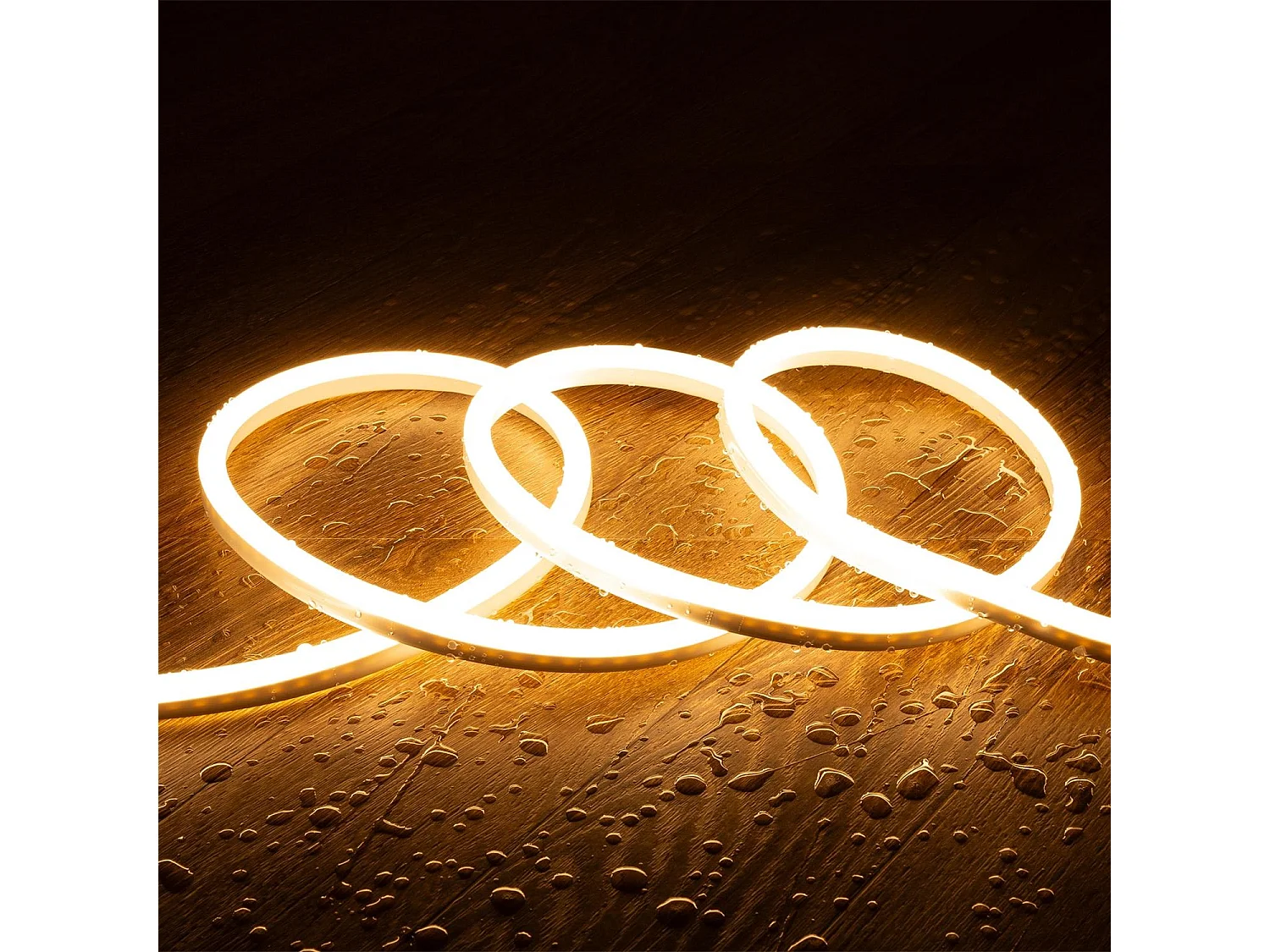 Striscia LED Neon Regolabile 220V SFLEX8 8W/m IP65 Taglio 100cm Bianco Caldo 10 m