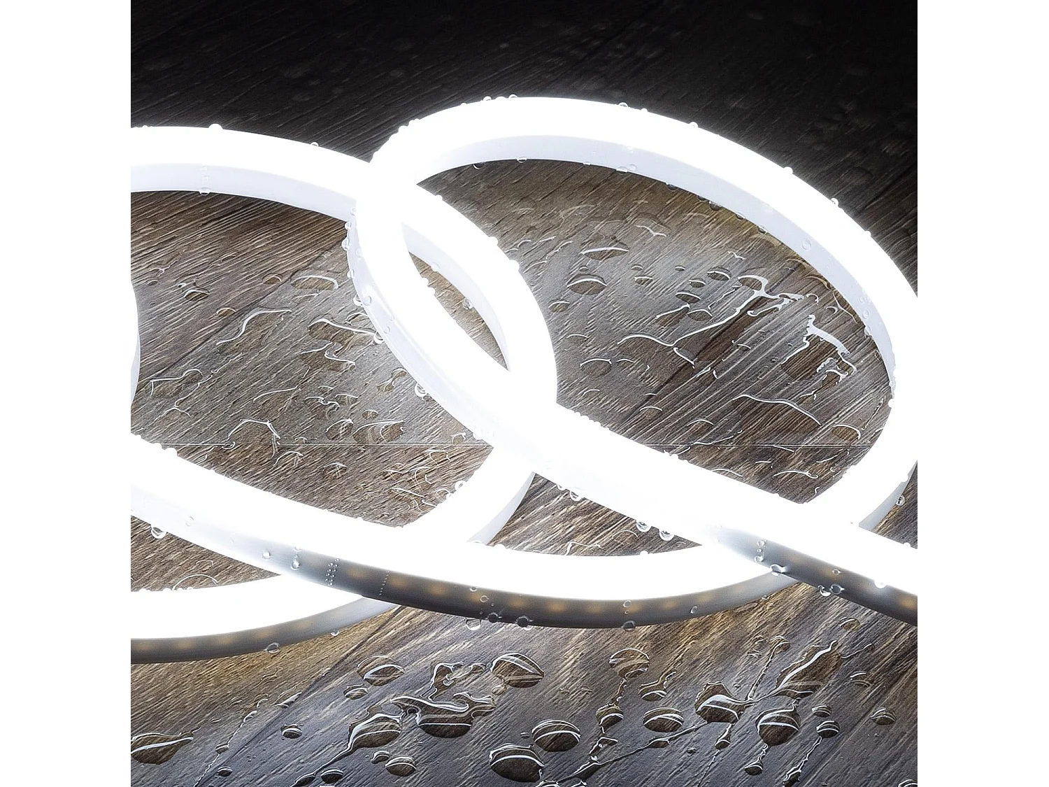 Ruban LED Néon Dimmable 220V SFLEX8 8W/m Coupe 100cm IP65 Sur mesure Blanc froid 4 m