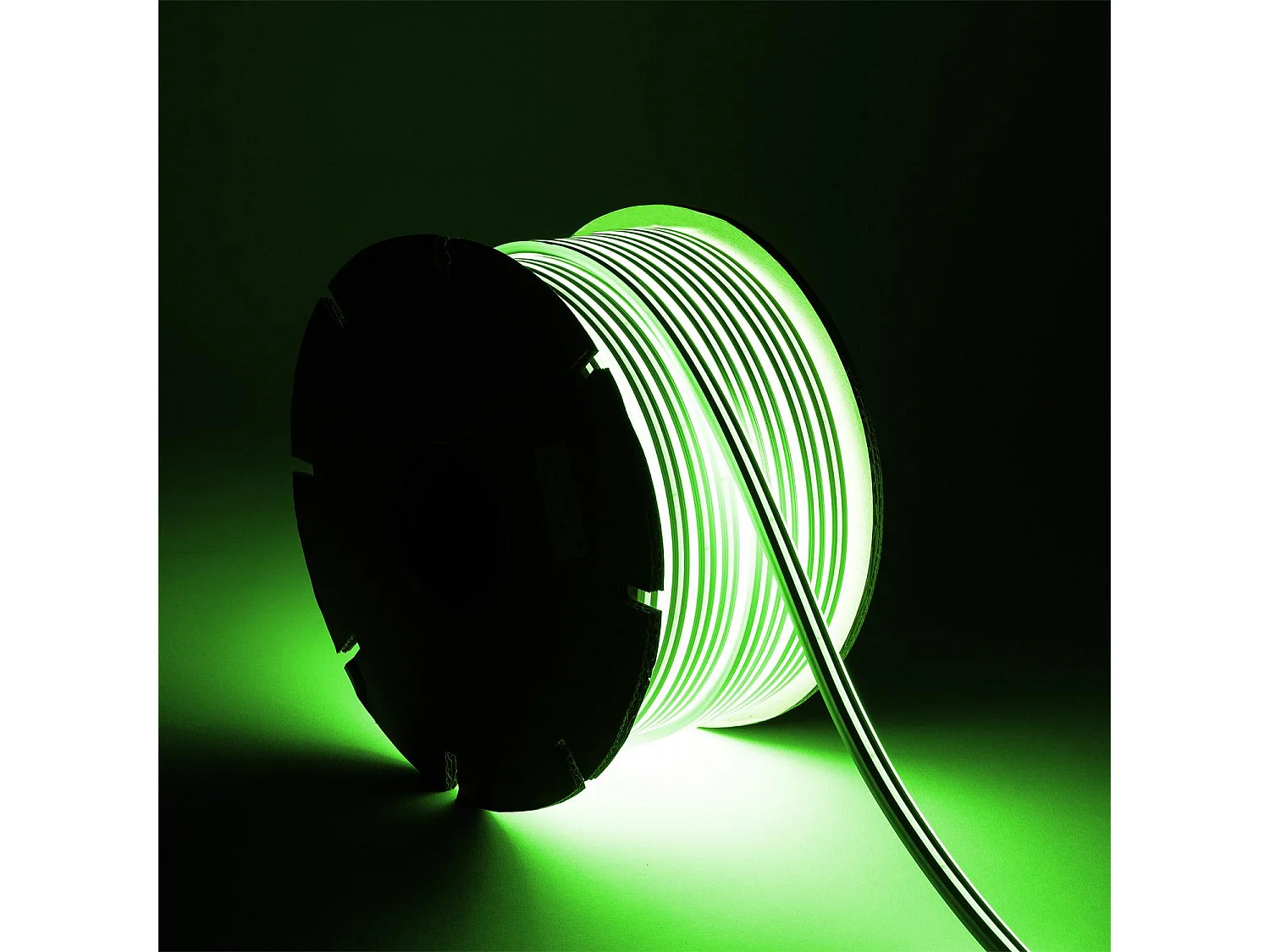 Tira LED Neón 48V Bobina 50m 8W/m Corte 5cm IP65 NFLEX6 Verde