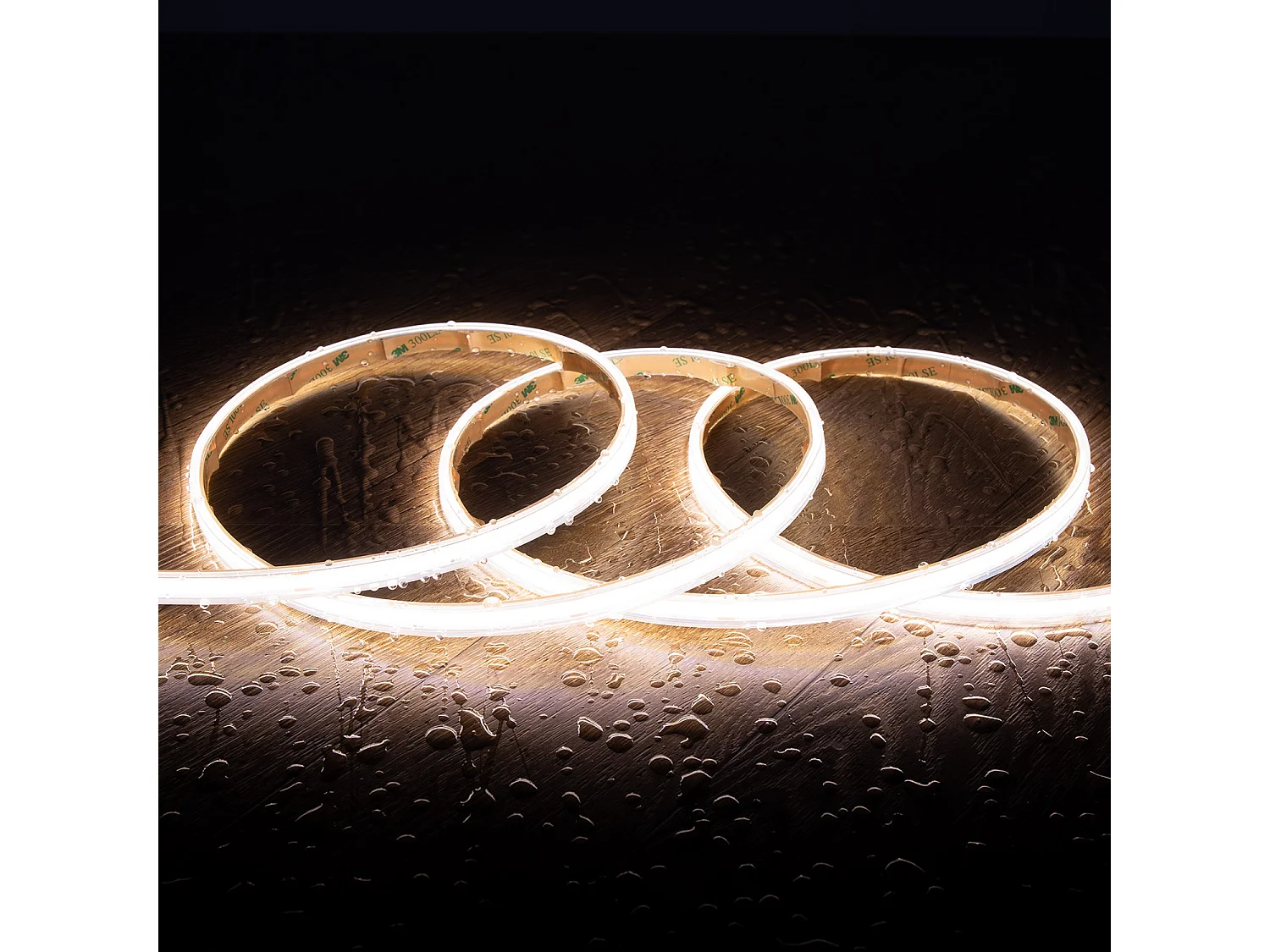 Striscia LED Regolabile 220V COB Autorettificata 560LED/m 14W/m 1250lm/m SILICONE FLEX Larga 10mm IP65 Taglio 10cm 4000K Bianco Naturale 2 m