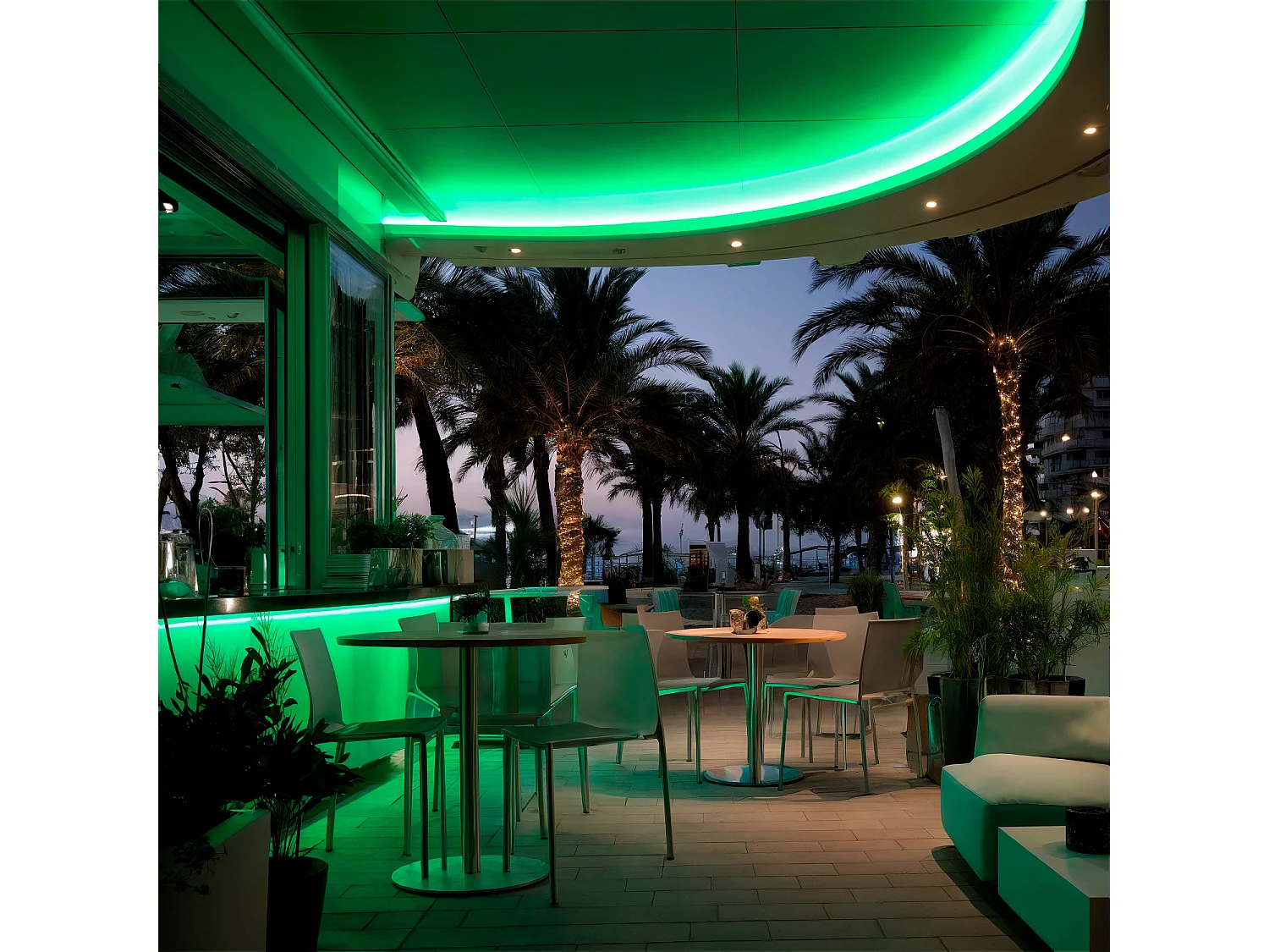 Bobina 50m Striscia LED Neon Regolabile 220V Verde Circolare 360 9W/m IP67 Taglio 100cm Verde