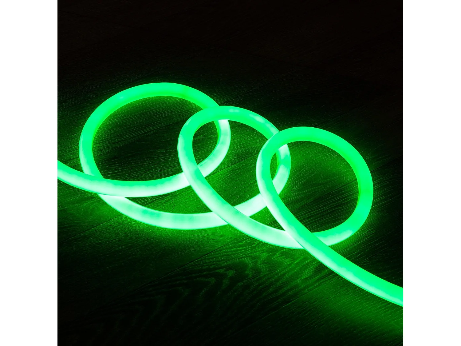 Bobina 50m Striscia LED Neon Regolabile 220V Verde Circolare 360 9W/m IP67 Taglio 100cm Verde