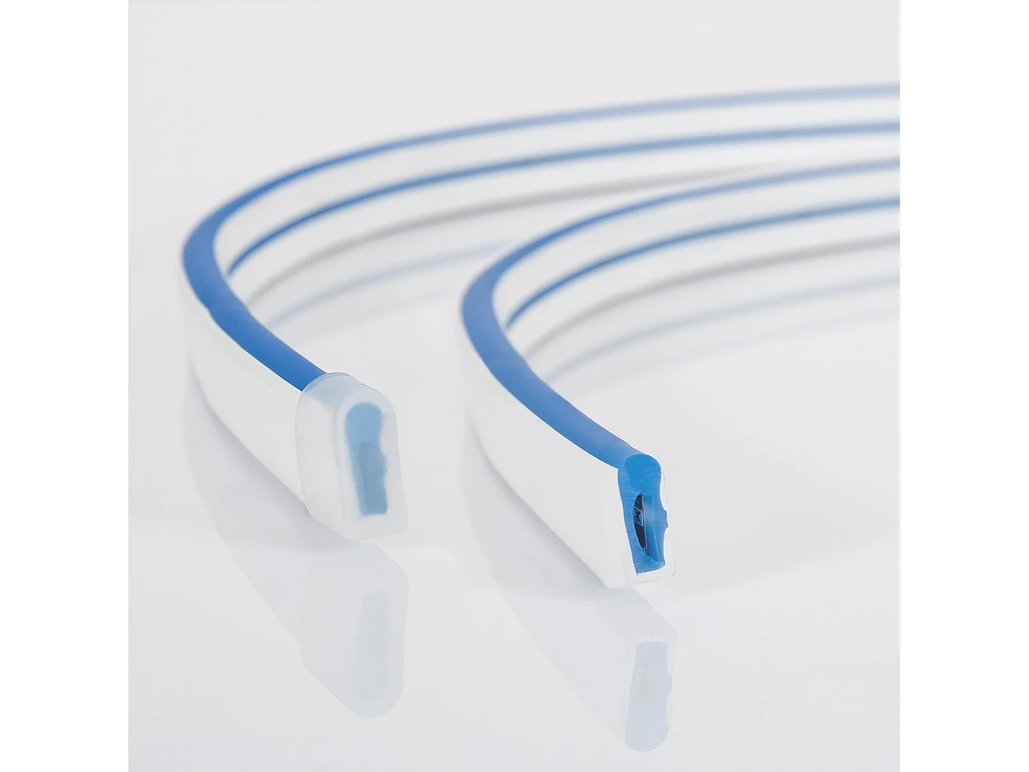 Ruban LED Néon 24V 9.5W/m Coupe 5cm IP65 NFLEX6 Sur mesure Bleu 3 m