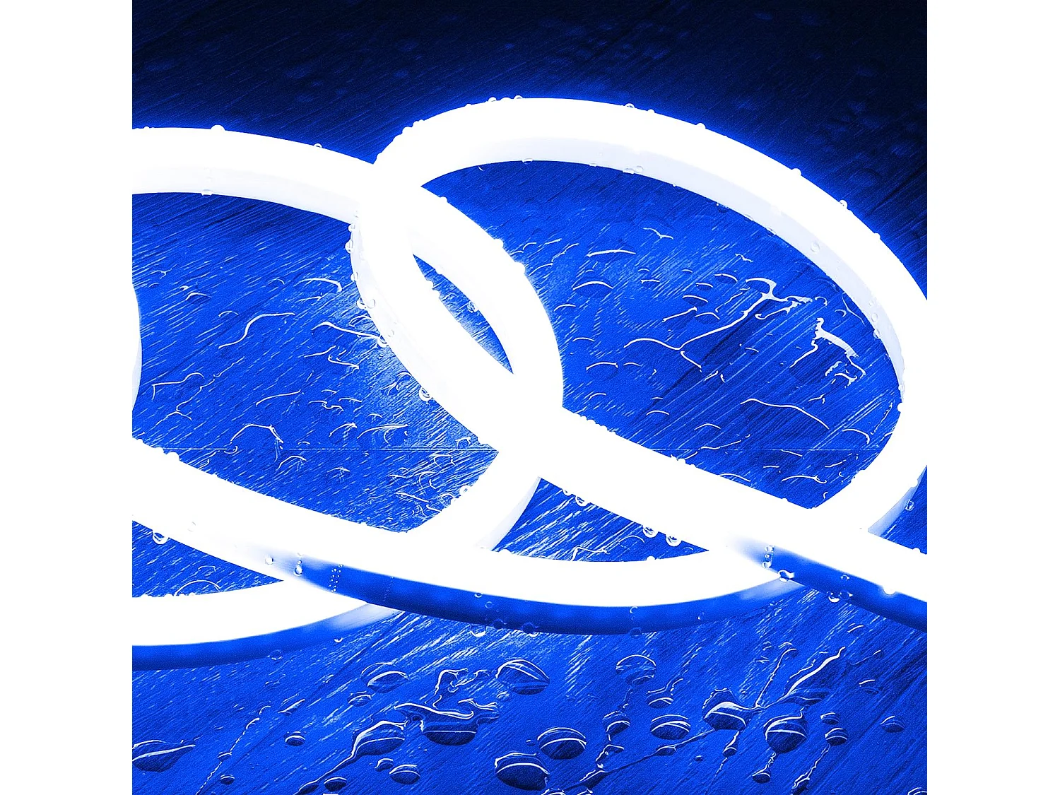 Ruban LED Néon Dimmable 220V SFLEX8 8W/m Coupe 100cm IP65 Sur mesure Bleu 10 m