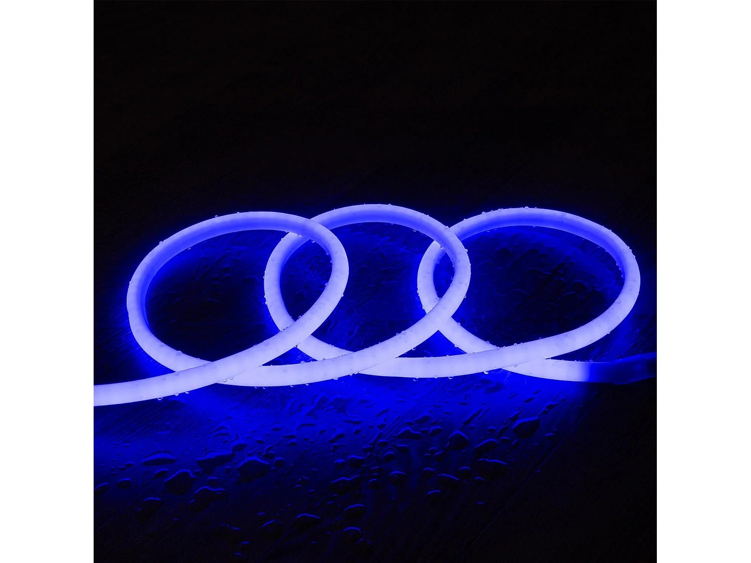Striscia LED Neon Regolabile 220V Circolare SFLEX17 8W/m IP65 Taglio 100cm Blu 10 m