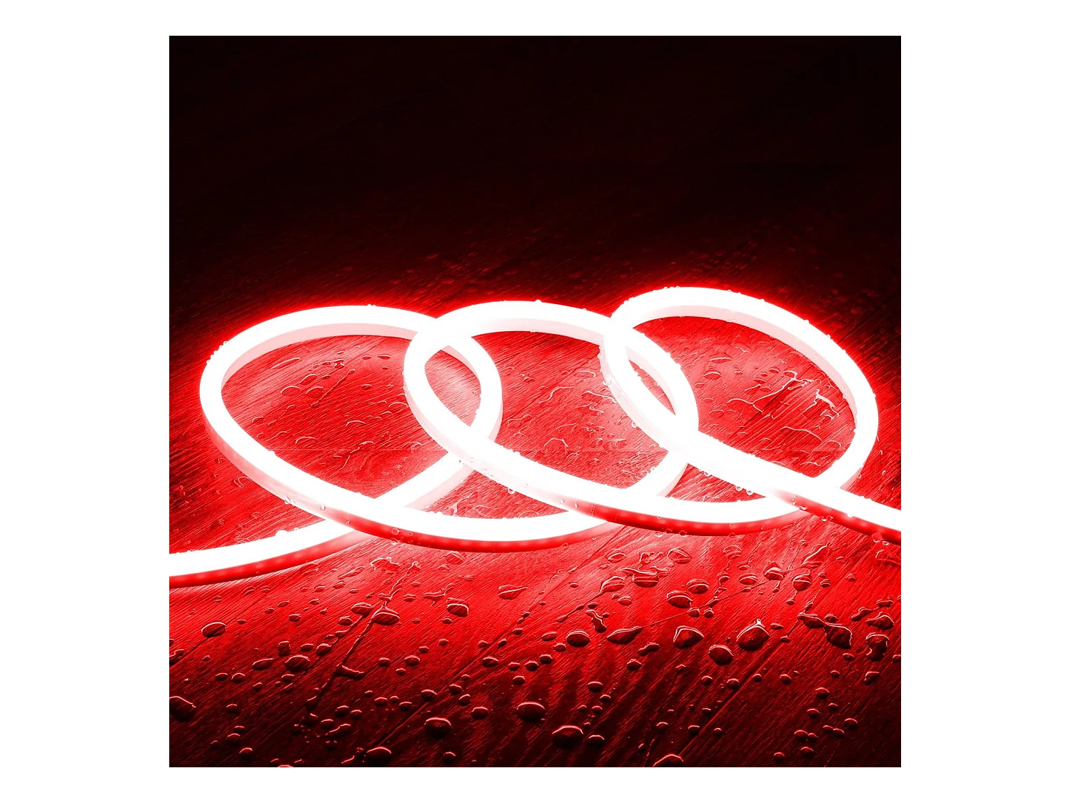 Ruban LED Néon Dimmable 220V SFLEX8 8W/m Coupe 100cm IP65 Sur mesure Rouge 50 m