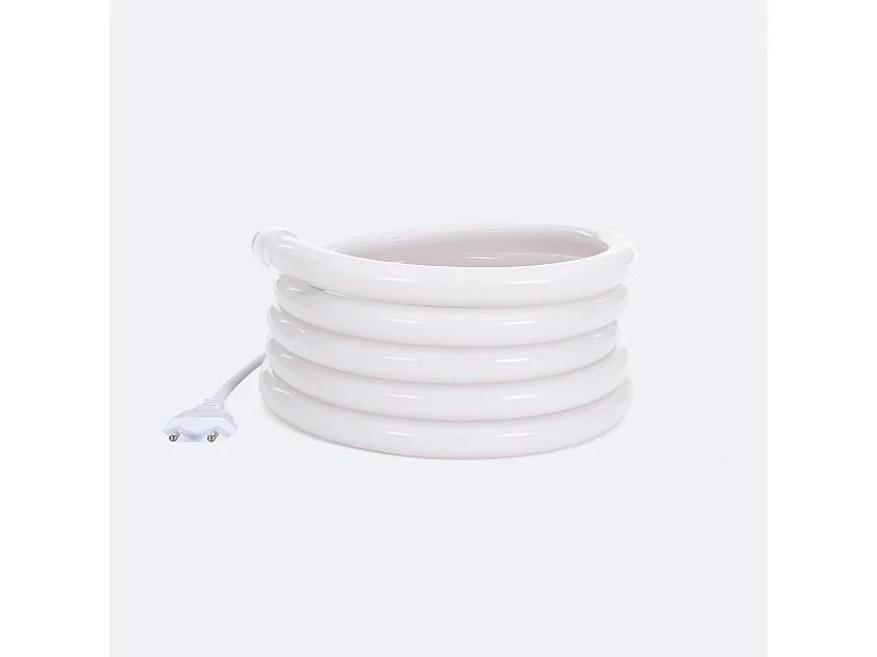Striscia LED Neon Regolabile 220V Circolare 8W/m SFLEX14 IP65 Taglio 100cm Bianco Naturale 3 m