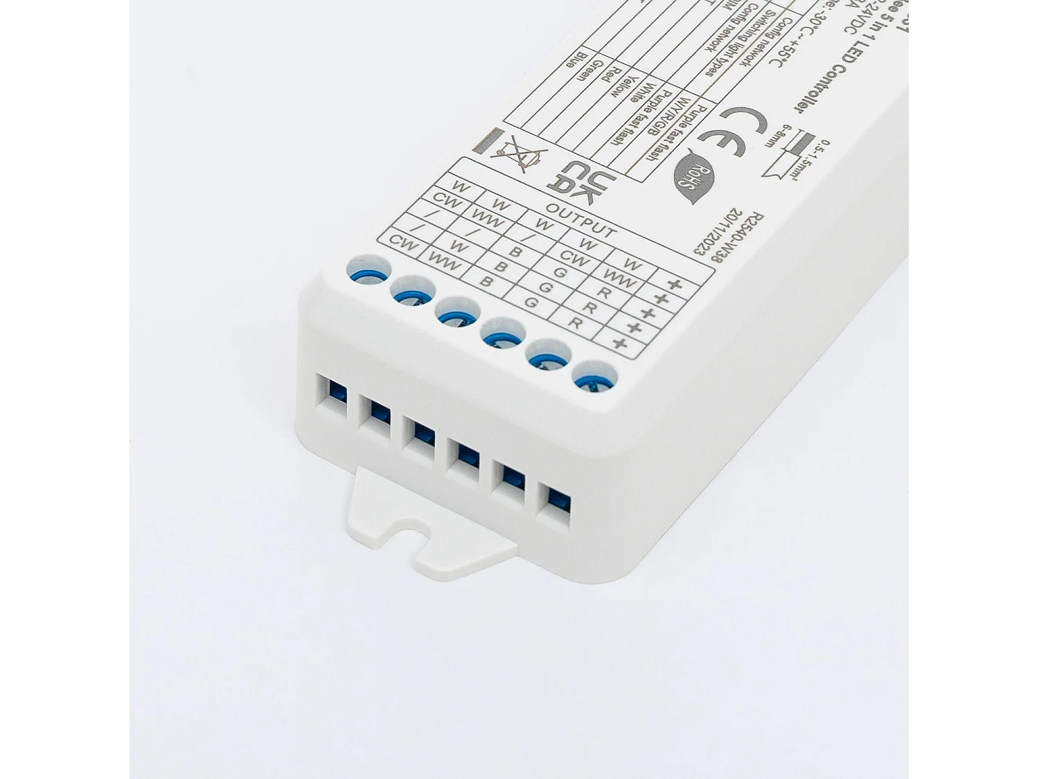 Contrôleur Variateur LED Tuya Zigbee 5 en 1 para ruban Monochrome/CCT/RGB/RGBW/RGB+CCT 12/24V DC Monocouleur / CCT / RGB / RGBW / RGB+CCT