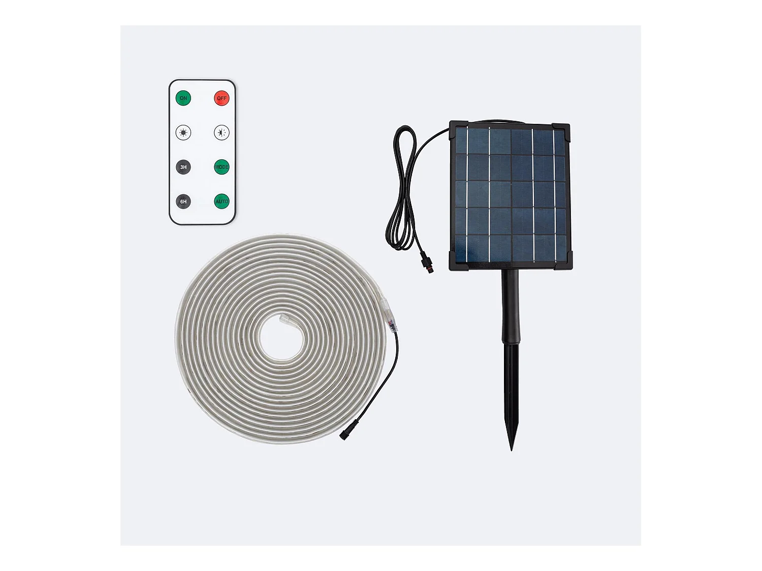 Ruban LED Extérieur Solaire 24V DC SMD2835 60 LED/m 10m IP65 Largeur 12mm Coupe 100 cm Blanc chaud