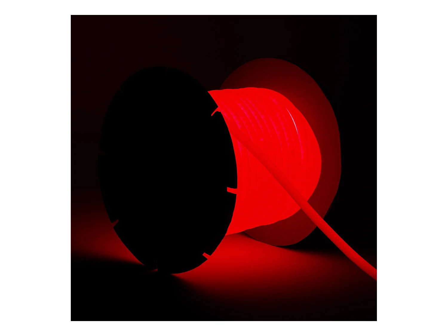 Ruban LED Néon Dimmable 220V BOBINE 50m Circulaire SFLEXx17 8W/m Coupe 100cm IP65 Rouge