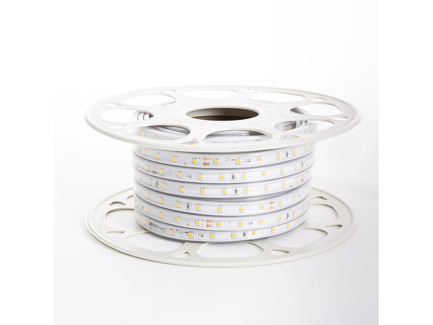 Ruban LED Extérieur Solaire 24V DC SMD2835 60 LED/m 25m IP65 Largeur 12mm Coupe 100 cm RGB