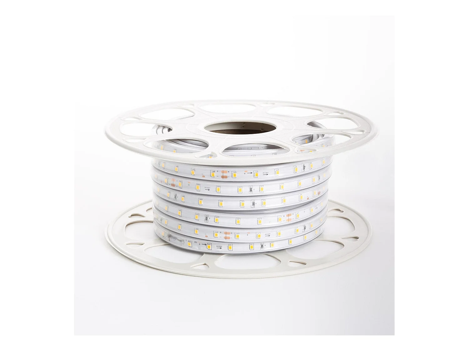 Tira LED Exterior Solar 24V DC SMD2835 60 LED/m 25m IP65 Ancho 12 mm Corte 100 cm RGB