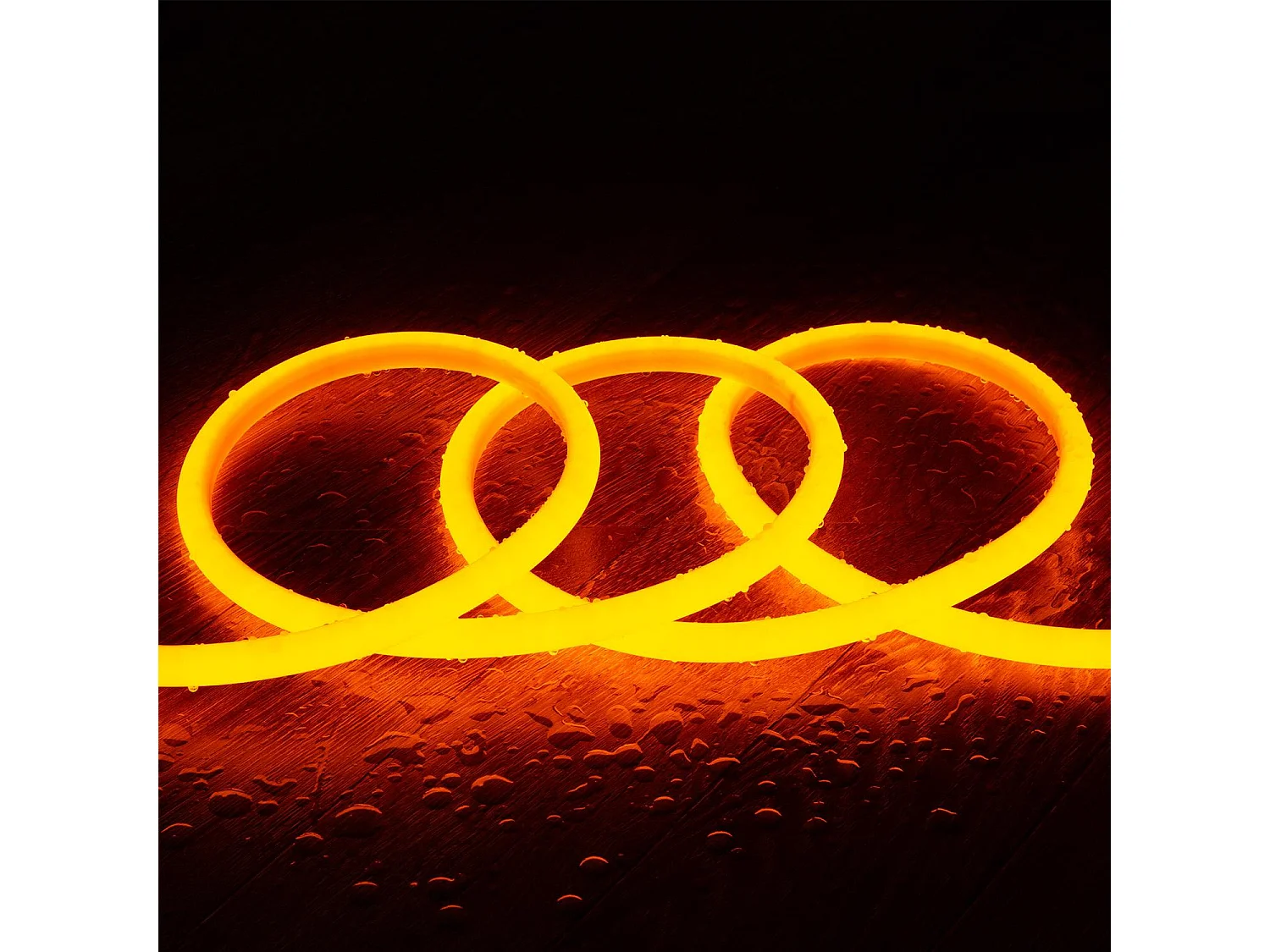 Striscia LED Neon Regolabile 220V Circolare 8W/m SFLEX14 IP65 Taglio 100cm Arancione 4 m