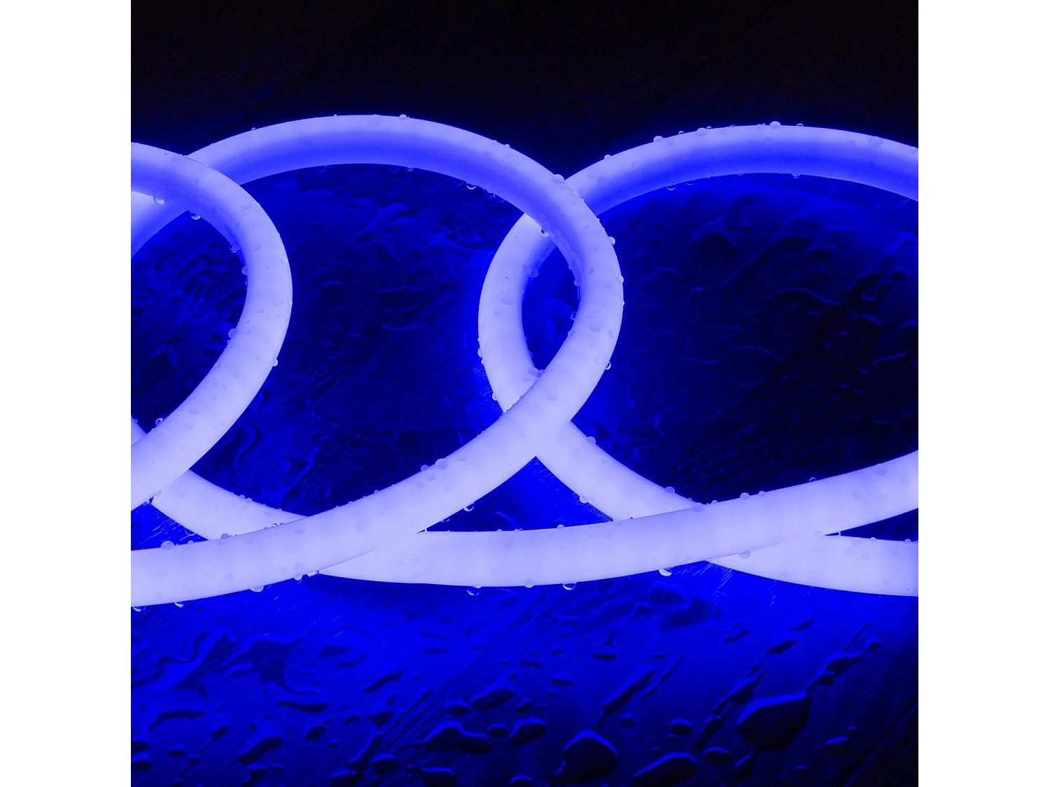 Striscia LED Neon Regolabile 220V Circolare 8W/m SFLEX14 IP65 Taglio 100cm Blu 1 m