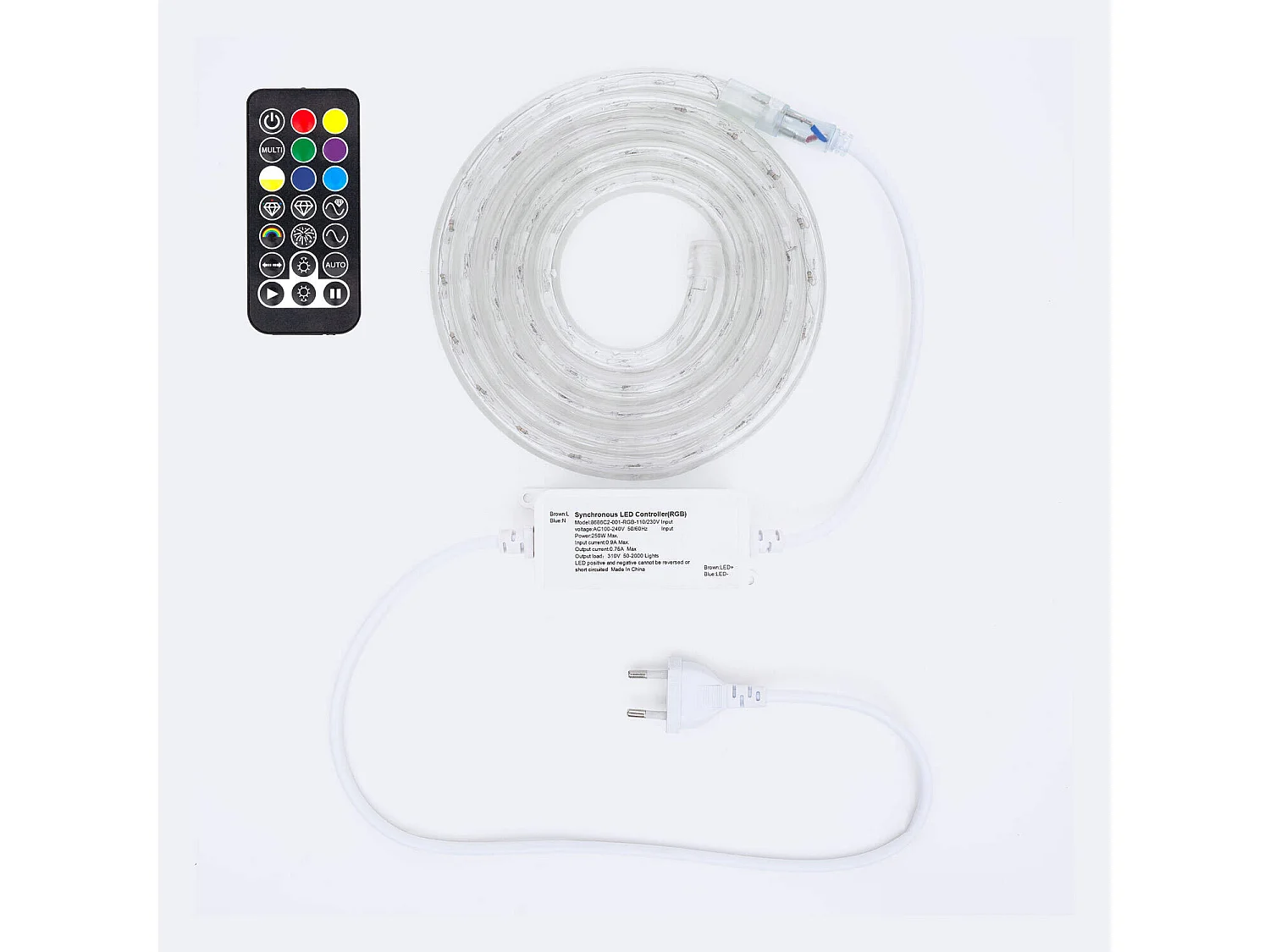 Gaine LED Ronde 220V AC 36 LED/m RGB IP65 Coupe tous les 100 cm sur Mesure RGB 10 m