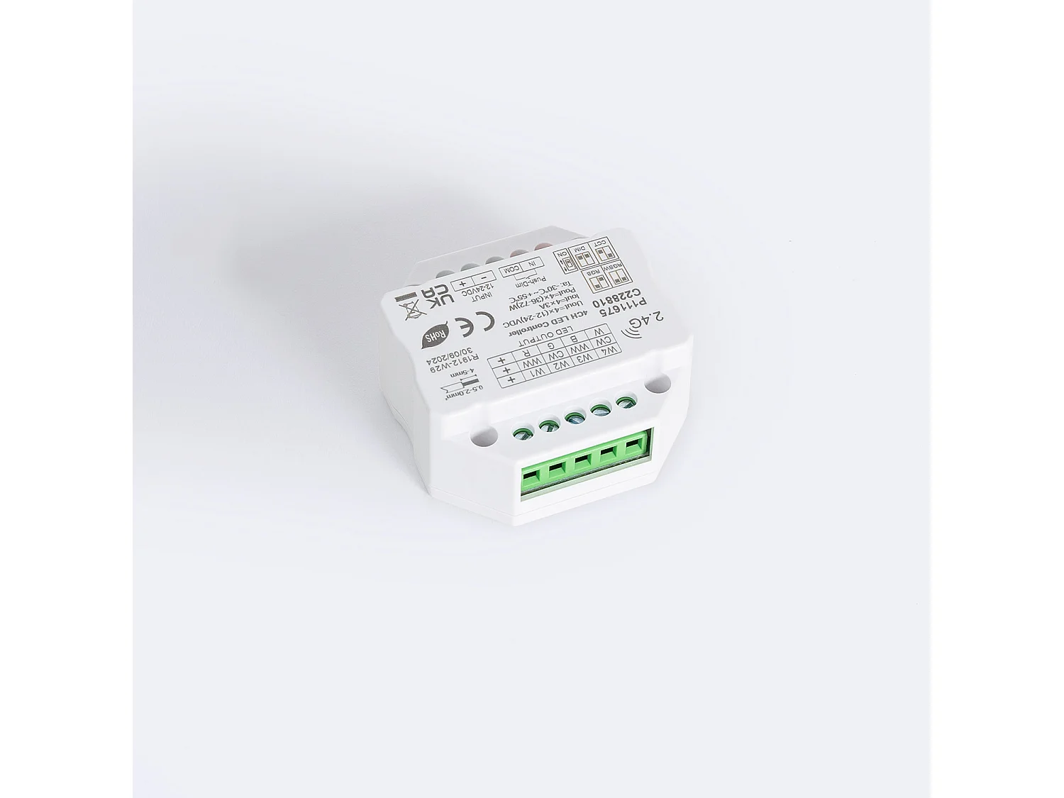 Contrôleur Variateur LED de dernière génération 12/24V DC pour Ruban LED CCT/RGB/RGBW, compatible avec Télécommande RF Monochrome / CCT / RGB / RGBW