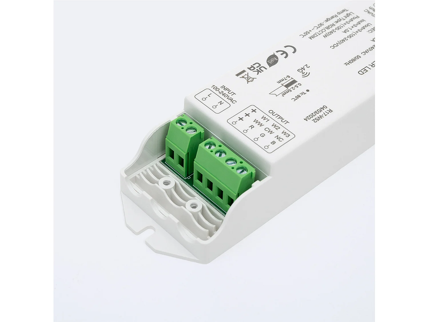 Controller Regolatore per Strisce LED Monocolore/CCT/RGB 220-240 V CA Compatibile con Pulsante e Telecomando RF RGB