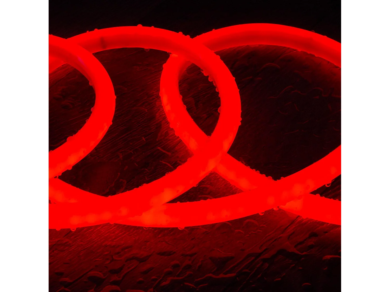 Striscia LED Neon Regolabile 220V Circolare 8W/m SFLEX14 IP65 Taglio 100cm Rosso 5 m