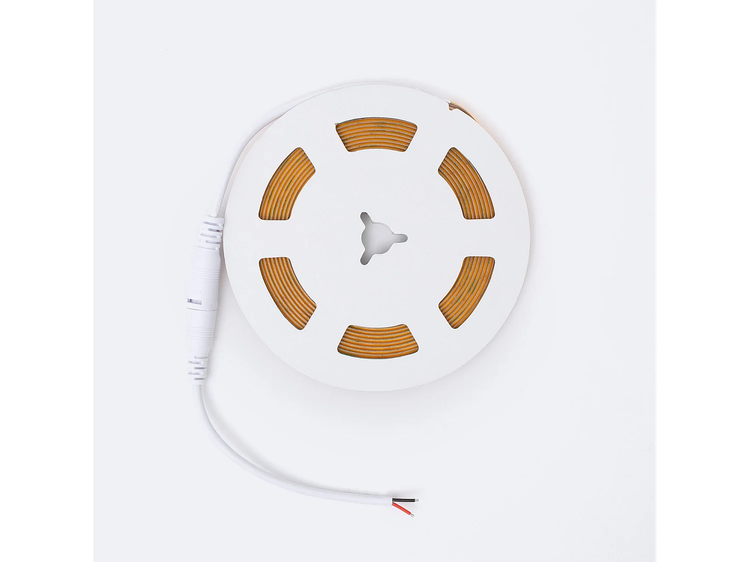 Tira LED 24V COB 320 LED/m 5m 7W/m 840 lm/m Ancho 5mm Superestrecha Corte 5 cm IP20 CRI90 2700K Blanco Cálido