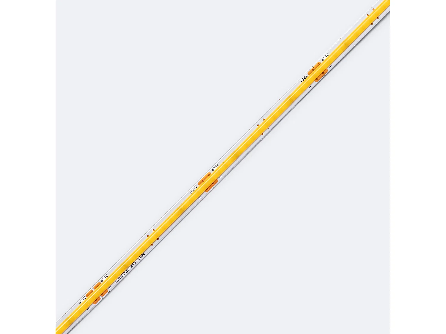 Bobina 5m Striscia LED 24V COB 320 LED/m 7W/m 840 lm/m Larga 5mm IP20 CRI90 Supernarrow Taglio 5cm 2700K Bianco Caldo