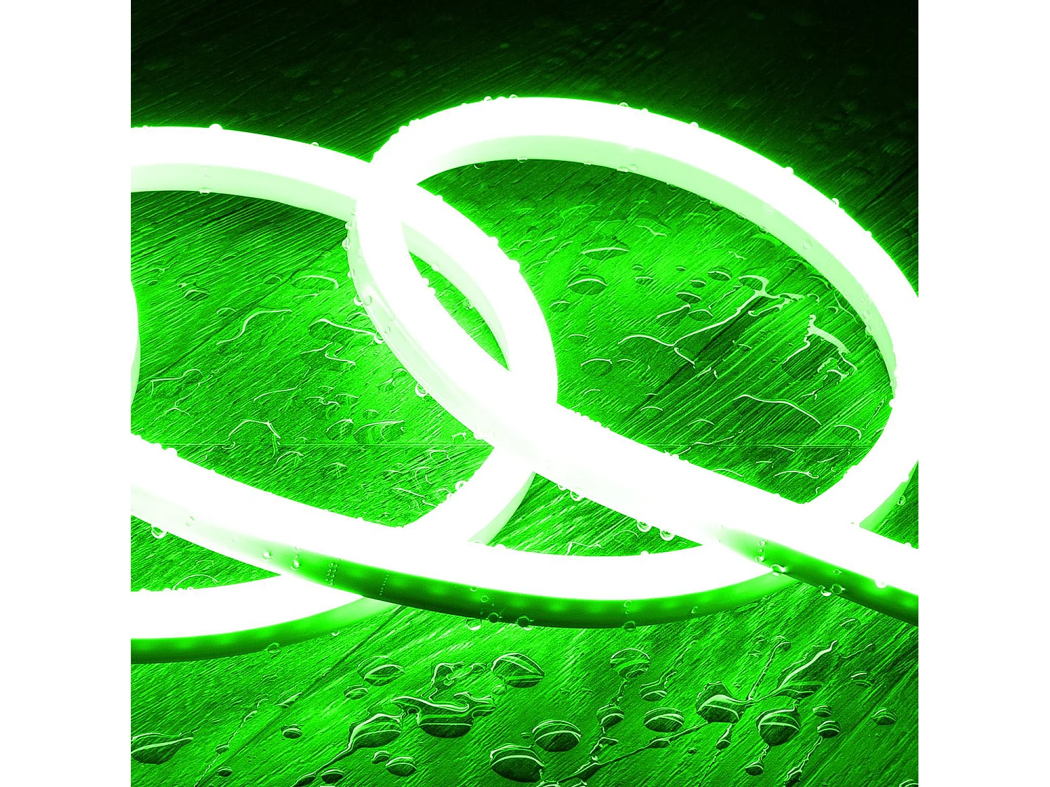 Ruban LED Néon Dimmable 220V SFLEX8 8W/m Coupe 100cm IP65 Sur mesure Vert 1 m