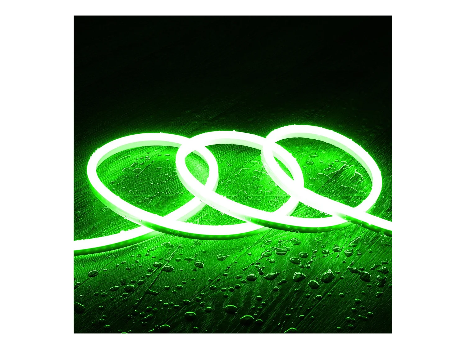 Ruban LED Néon Dimmable 220V SFLEX8 8W/m Coupe 100cm IP65 Sur mesure Vert 1 m
