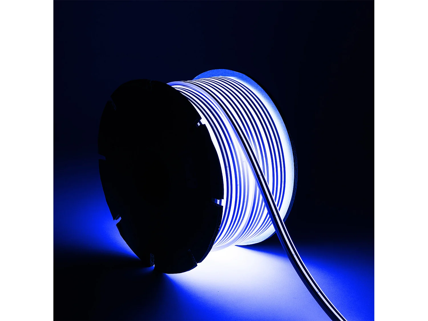Ruban LED Néon 24V BOBINE 50m 8W/m FreeCut IP65 N-FLEX6 Bleu