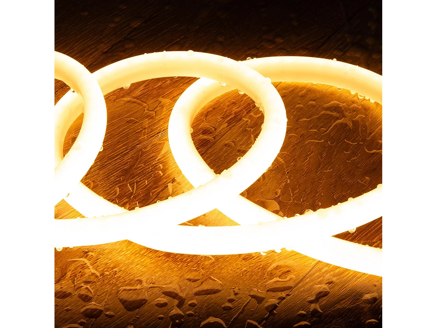 Ruban LED Néon Dimmable 220V Circulaire SFLEX17 8W/m Coupe 100cm IP65 Sur mesure Blanc chaud 2 m